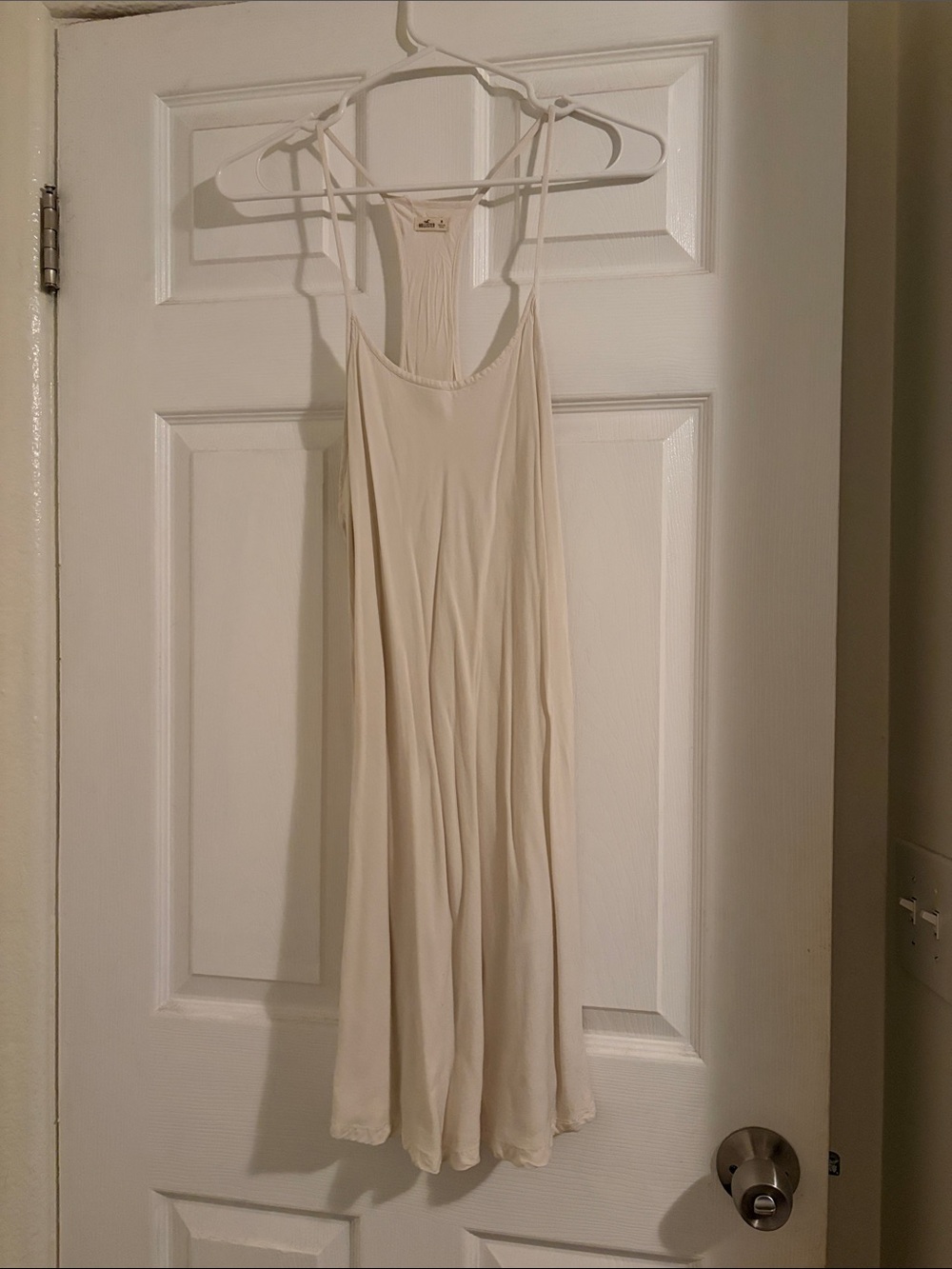 Hollister Cream Racerback Slip Mini Dress